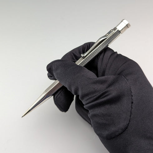 1960 British Yard O' Red Sterling Silver Hexagonal Pencil with Case